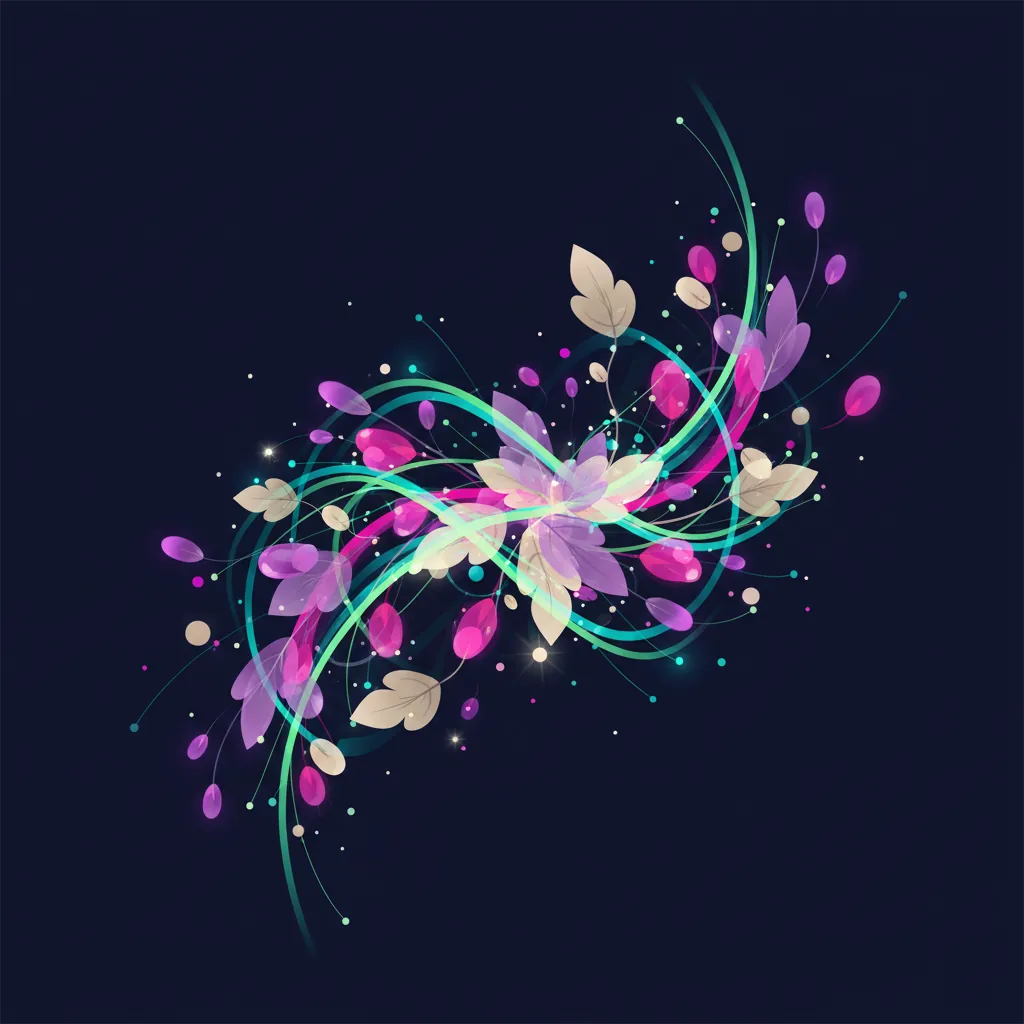 Abstract botanical energy illustration representing daily wellness routine